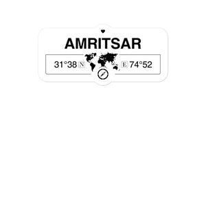 Amritsar, Punjab 2 x 5.5" Inch Stickers Gift with Map Coordinates #REF2748F6546