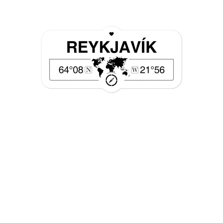 ReykjavÃ­k, Capital Region 2 x 5.5" Inch Stickers Gift with Map Coordinates #REF2748F6546