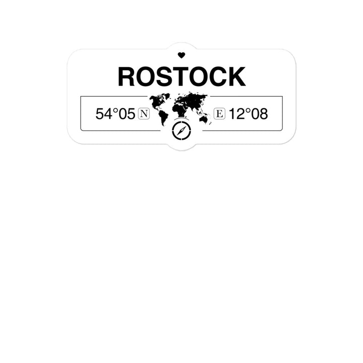 Rostock, Mecklenburg-vorpom 2 x 5.5" Inch Stickers Gift with Map Coordinates #REF2748F6546