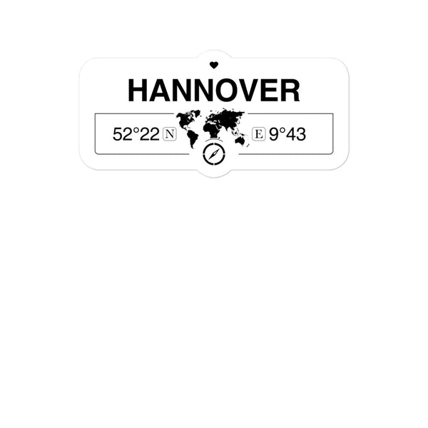 Hannover, Lower Saxony 2 x 5.5" Inch Stickers Gift with Map Coordinates #REF2748F6546