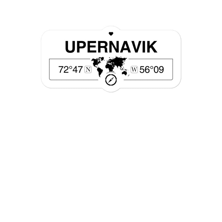 Upernavik, Greenland 2 x 5.5" Inch Stickers Gift with Map Coordinates #REF2748F6546