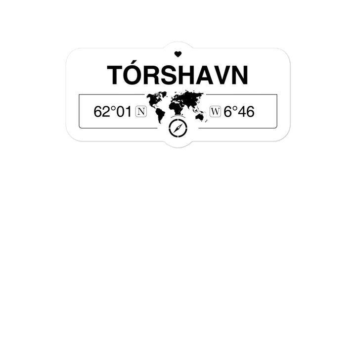 TÃ³rshavn, Faroe Islands 2 x 5.5" Inch Stickers Gift with Map Coordinates #REF2748F6546
