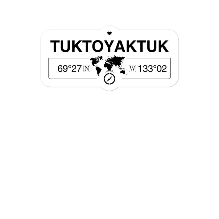 Tuktoyaktuk, Northwest Terrertories 2 x 5.5" Inch Stickers Gift with Map Coordinates #REF2748F6546