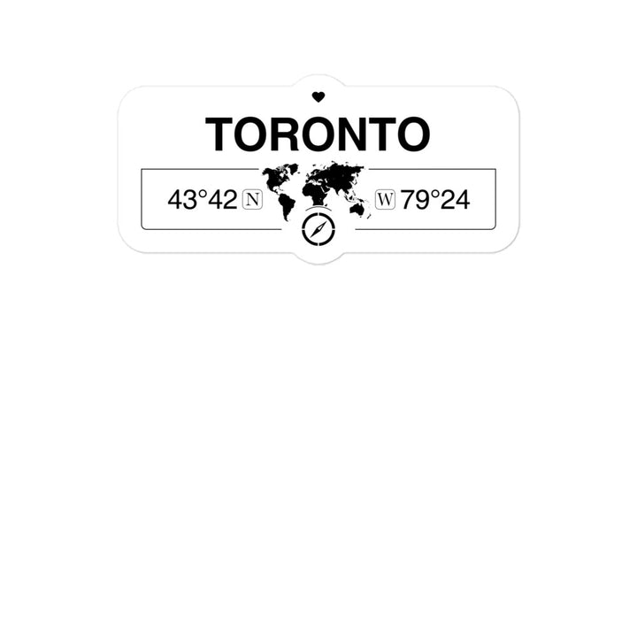 Toronto, Ontario 2 x 5.5" Inch Stickers Gift with Map Coordinates #REF2748F6546