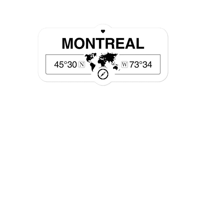Montreal, Quebec 2 x 5.5" Inch Stickers Gift with Map Coordinates #REF2748F6546