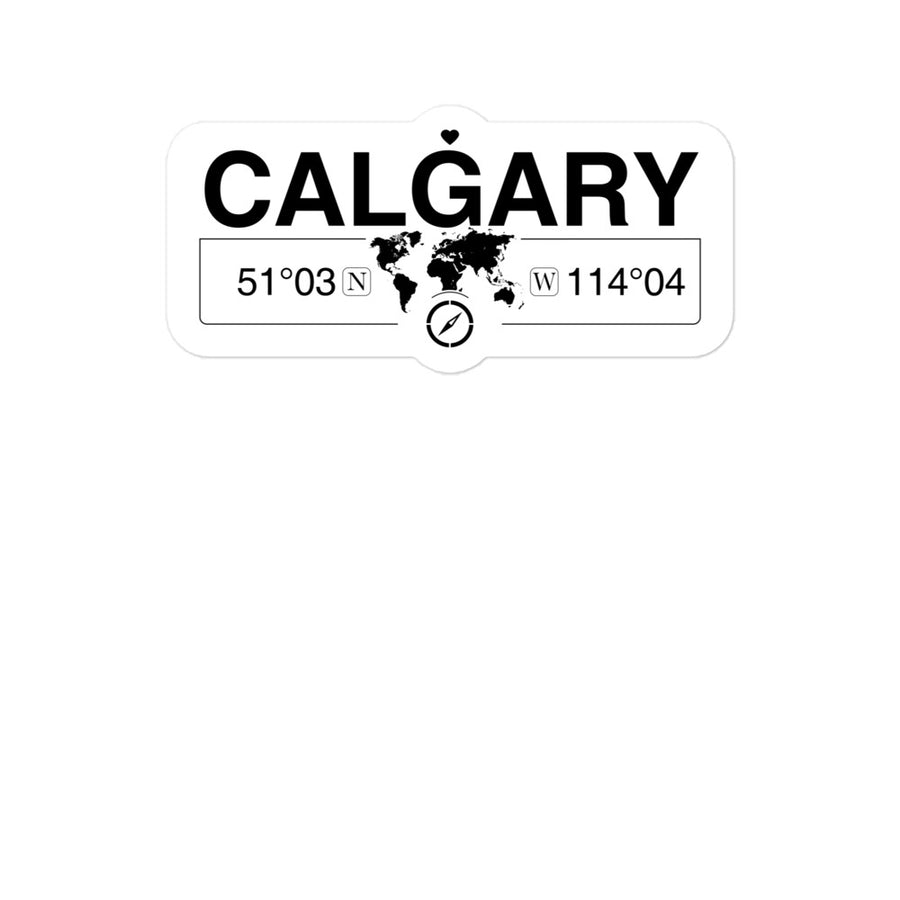 Calgary, Alberta 2 x 5.5" Inch Stickers Gift with Map Coordinates #REF2748F6546
