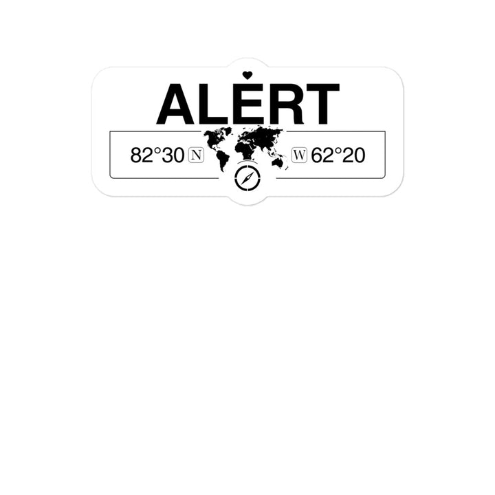 Alert, Nunavut 2 x 5.5" Inch Stickers Gift with Map Coordinates #REF2748F6546