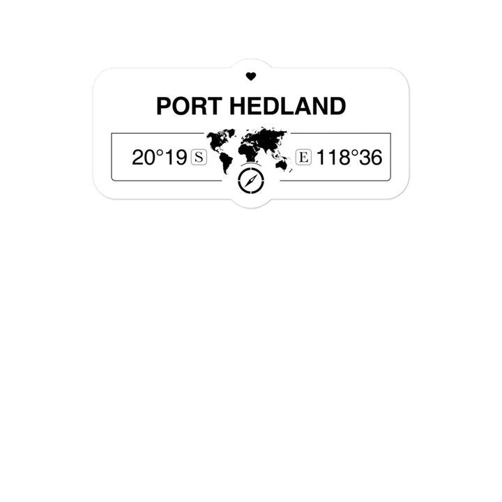 Port Hedland, Western Australia 2 x 5.5" Inch Stickers Gift with Map Coordinates #REF2748F6546