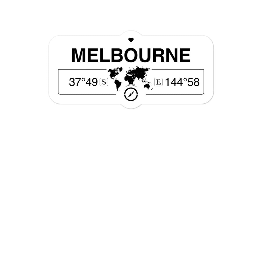 Melbourne,  victoria 2 x 5.5" Inch Stickers Gift with Map Coordinates #REF2748F6546