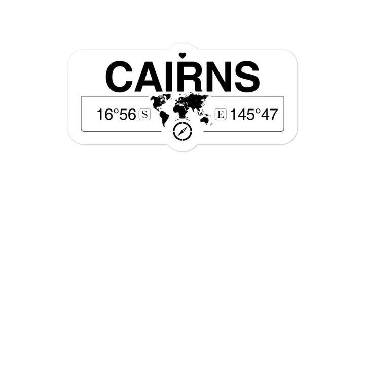 Cairns, Queensland 2 x 5.5" Inch Stickers Gift with Map Coordinates #REF2748F6546