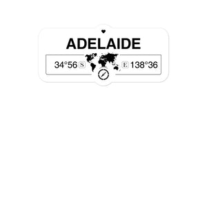Adelaide, South Australia 2 x 5.5" Inch Stickers Gift with Map Coordinates #REF2748F6546