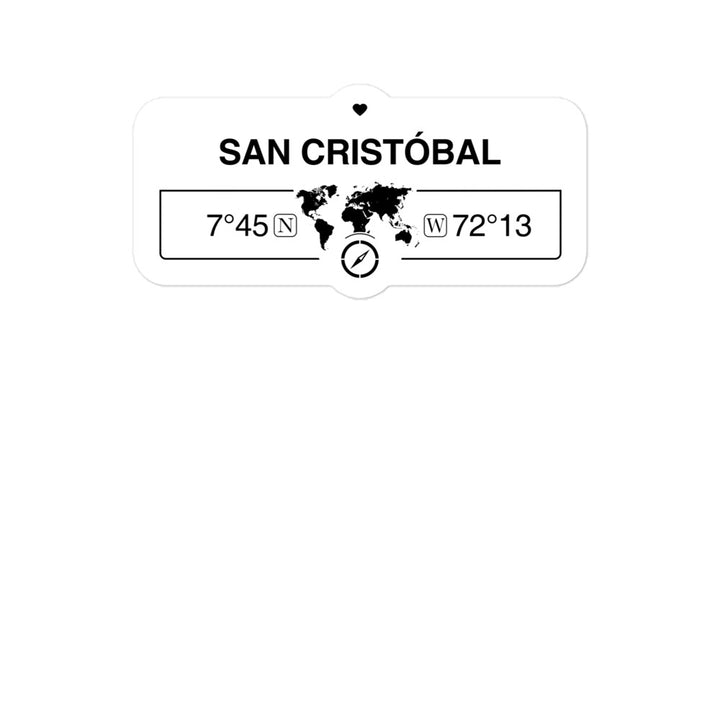 San CristÃ³bal, TÃ¡chira 2 x 5.5" Inch Stickers Gift with Map Coordinates #REF2748F6546