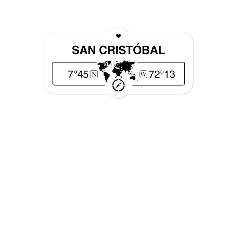 San CristÃ³bal, TÃ¡chira 2 x 5.5" Inch Stickers Gift with Map Coordinates #REF2748F6546