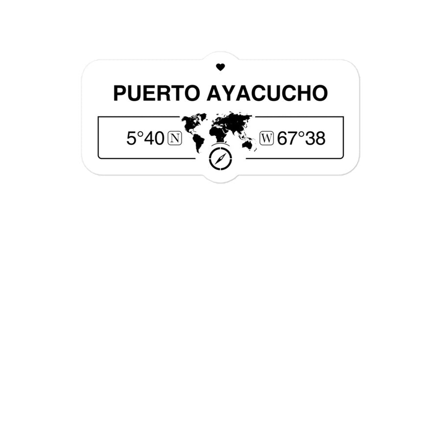 Puerto Ayacucho, Venezuela 2 x 5.5" Inch Stickers Gift with Map Coordinates #REF2748F6546