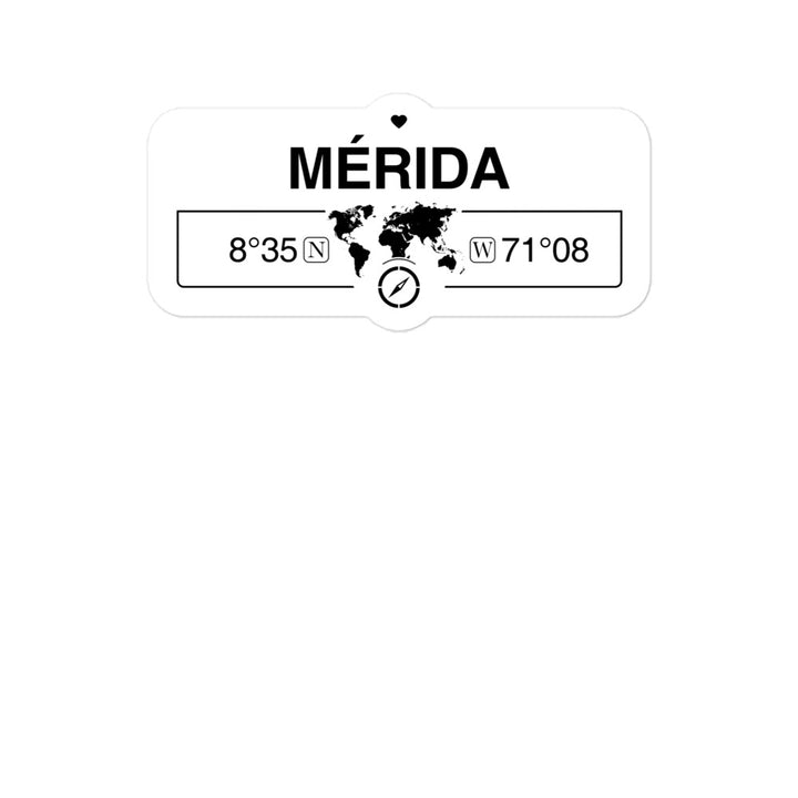 MÃ©rida, MÃ©rida 2 x 5.5" Inch Stickers Gift with Map Coordinates #REF2748F6546