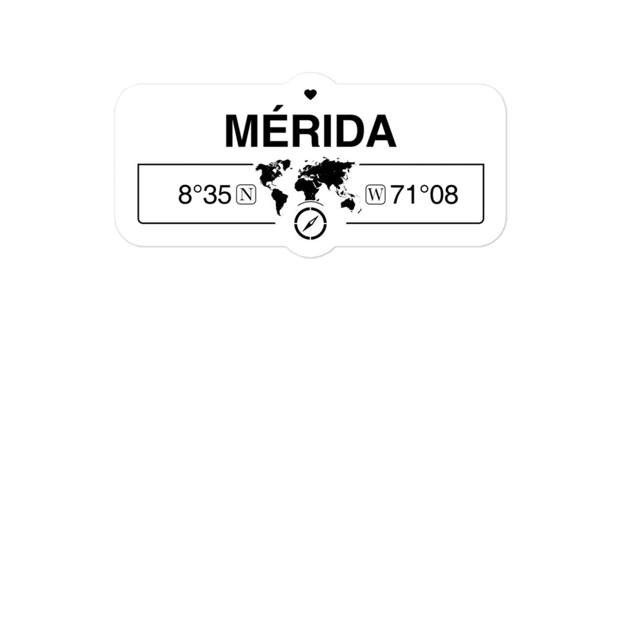 MÃ©rida, MÃ©rida 2 x 5.5" Inch Stickers Gift with Map Coordinates #REF2748F6546