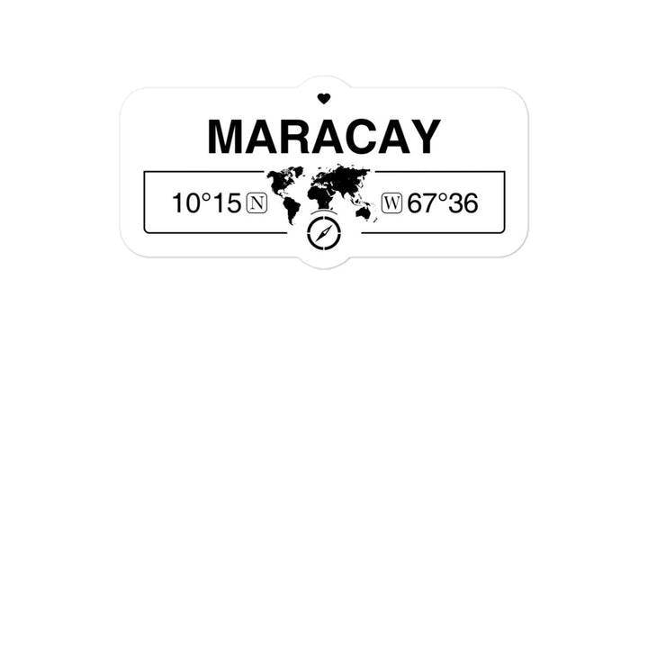 Maracay, Venezuela 2 x 5.5" Inch Stickers Gift with Map Coordinates #REF2748F6546