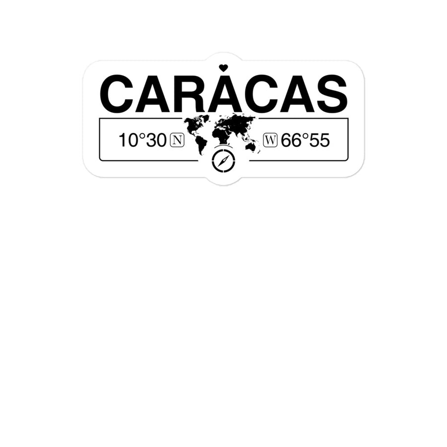 Caracas, Venezuela 2 x 5.5" Inch Stickers Gift with Map Coordinates #REF2748F6546