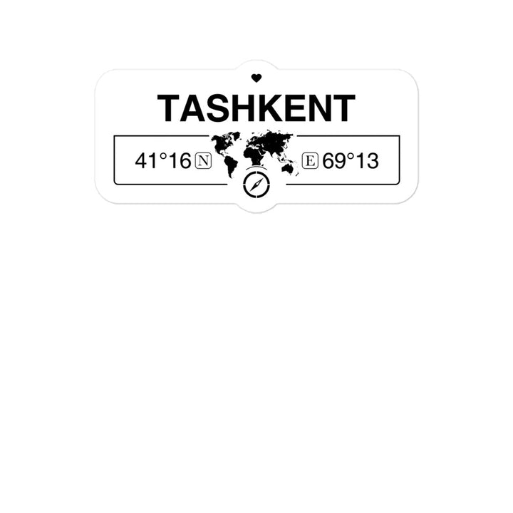 Tashkent, Uzbekistan 2 x 5.5" Inch Stickers Gift with Map Coordinates #REF2748F6546