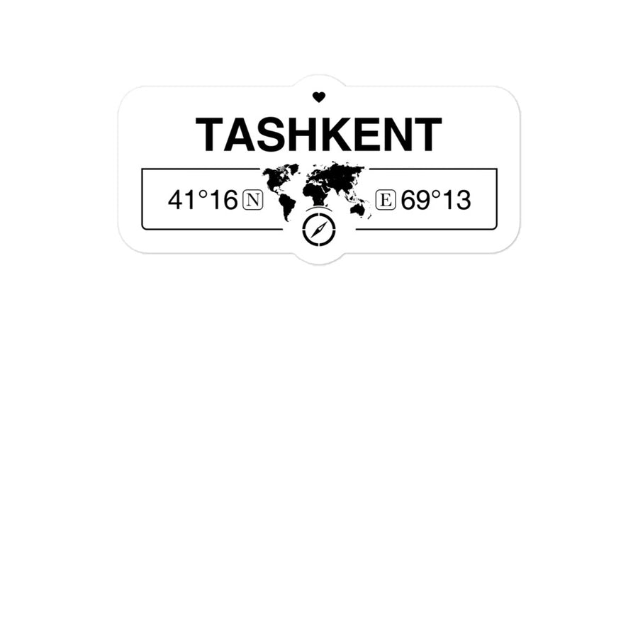 Tashkent, Uzbekistan 2 x 5.5" Inch Stickers Gift with Map Coordinates #REF2748F6546