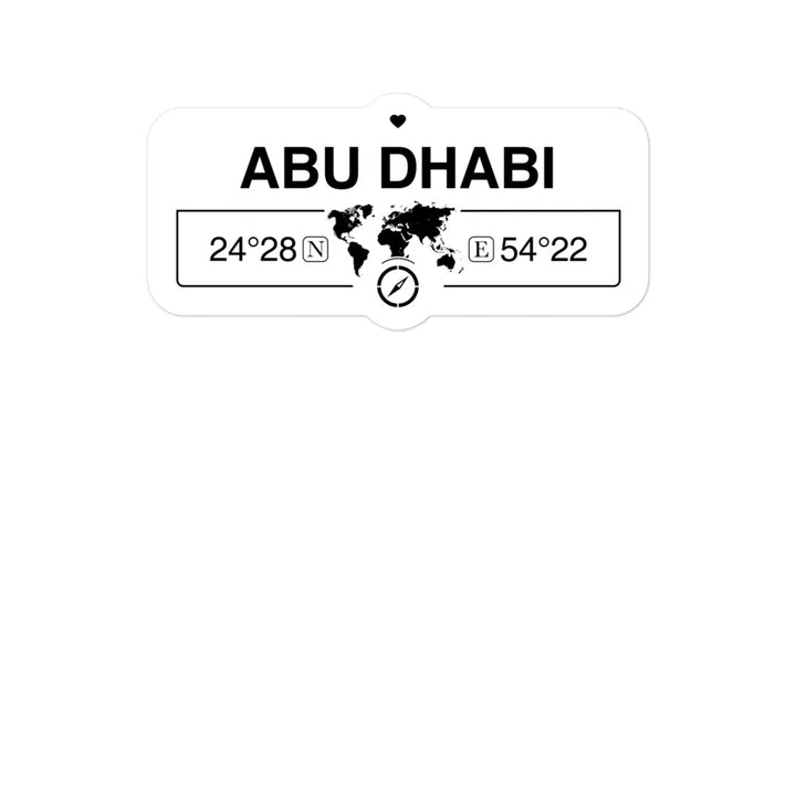Abu Dhabi, Abu Dhabi 2 x 5.5" Inch Stickers Gift with Map Coordinates #REF2748F6546