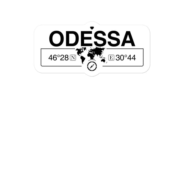 Odessa, Odessa Oblast 2 x 5.5" Inch Stickers Gift with Map Coordinates #REF2748F6546