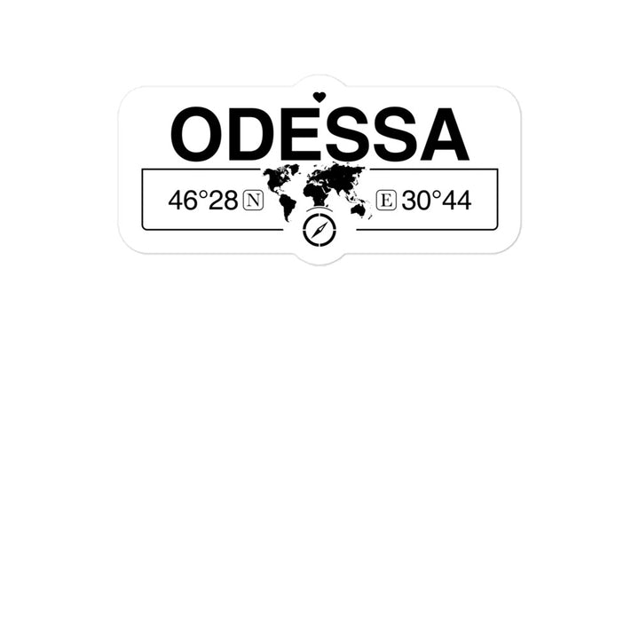 Odessa, Odessa Oblast 2 x 5.5" Inch Stickers Gift with Map Coordinates #REF2748F6546