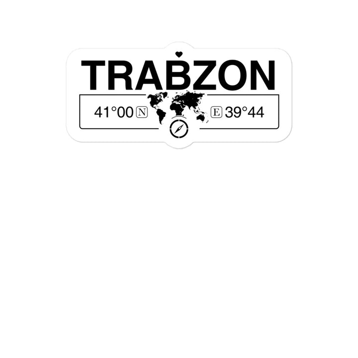 Trabzon, Turkey 2 x 5.5" Inch Stickers Gift with Map Coordinates #REF2748F6546