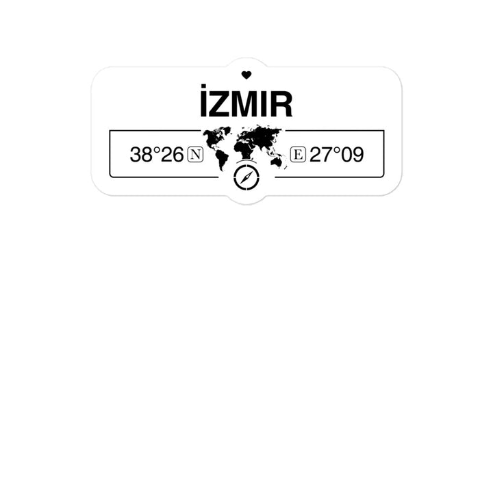 Ä°zmir, Turkey 2 x 5.5" Inch Stickers Gift with Map Coordinates #REF2748F6546