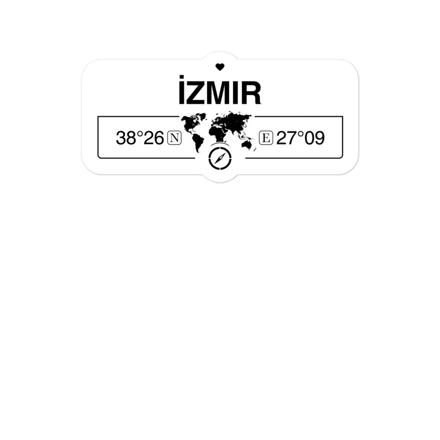 Ä°zmir, Turkey 2 x 5.5" Inch Stickers Gift with Map Coordinates #REF2748F6546
