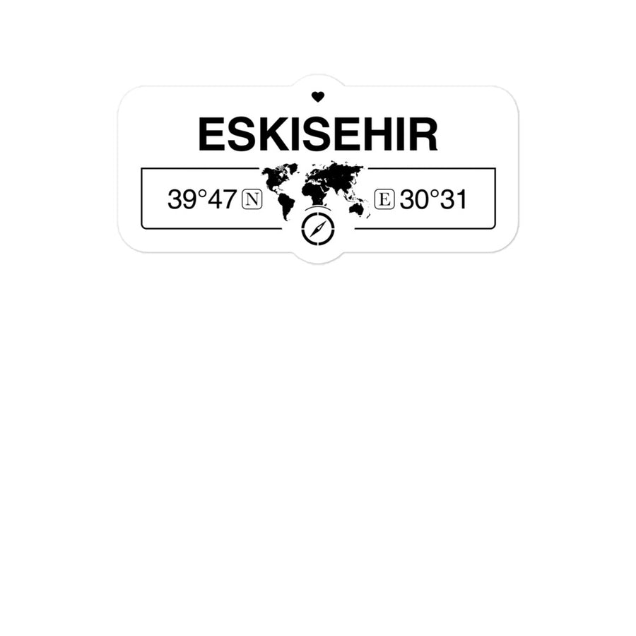 Eskisehir, Turkey 2 x 5.5" Inch Stickers Gift with Map Coordinates #REF2748F6546