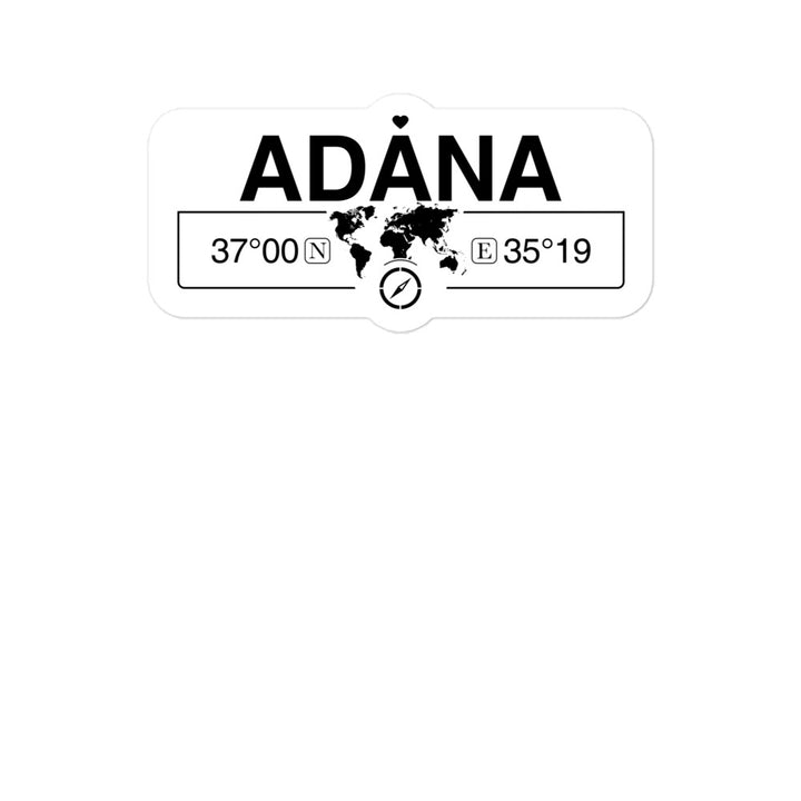 Adana, Turkey 2 x 5.5" Inch Stickers Gift with Map Coordinates #REF2748F6546