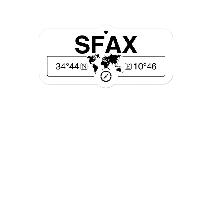 Sfax, Tunisia 2 x 5.5" Inch Stickers Gift with Map Coordinates #REF2748F6546