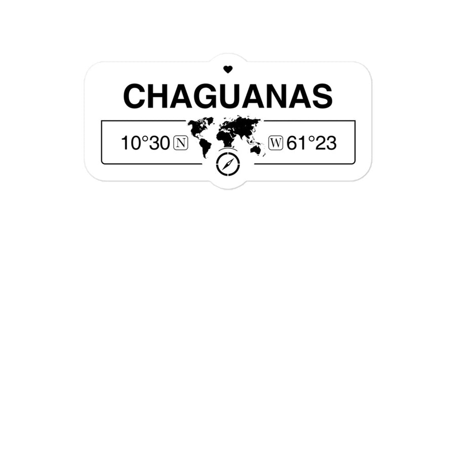 Chaguanas, Trinidad and Tobago 2 x 5.5" Inch Stickers Gift with Map Coordinates #REF2748F6546