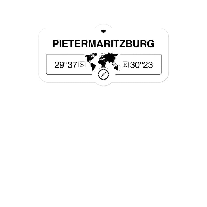 Pietermaritzburg, Kwazulu-Natal 2 x 5.5" Inch Stickers Gift with Map Coordinates #REF2748F6546