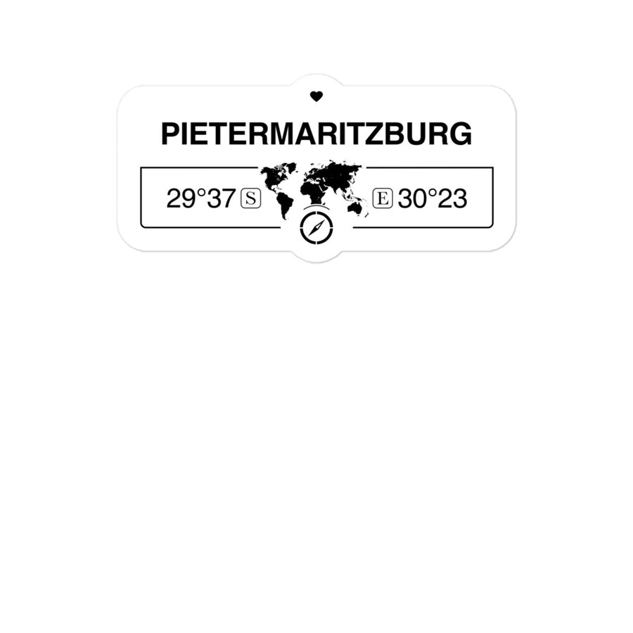 Pietermaritzburg, Kwazulu-Natal 2 x 5.5" Inch Stickers Gift with Map Coordinates #REF2748F6546