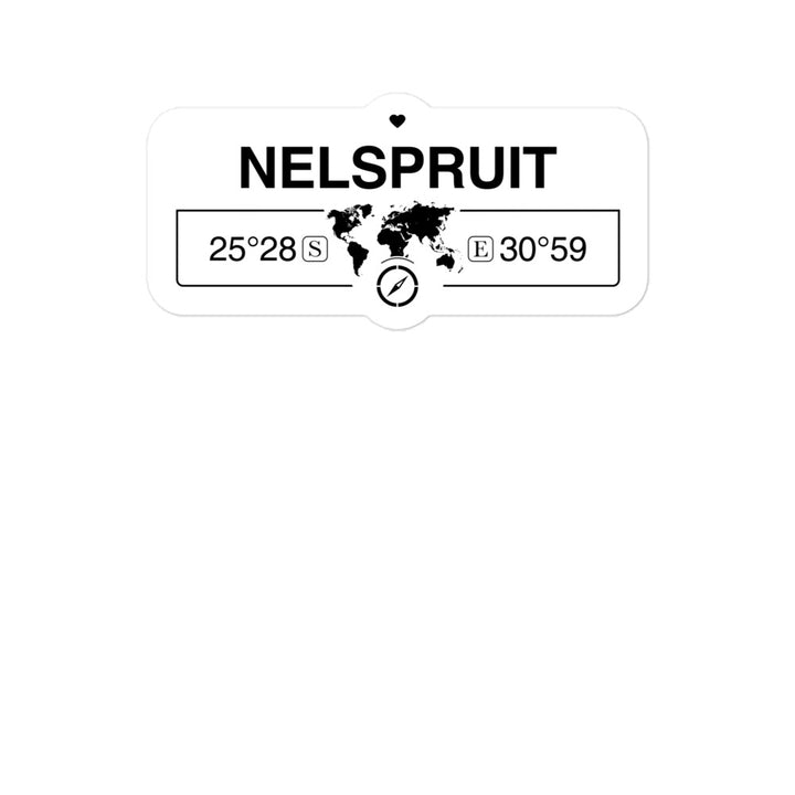 Nelspruit, Mpumalanga 2 x 5.5" Inch Stickers Gift with Map Coordinates #REF2748F6546