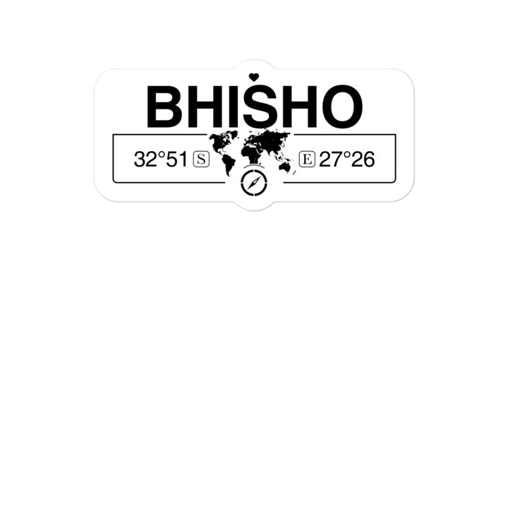 Bhisho, Eastern Cape 2 x 5.5" Inch Stickers Gift with Map Coordinates #REF2748F6546