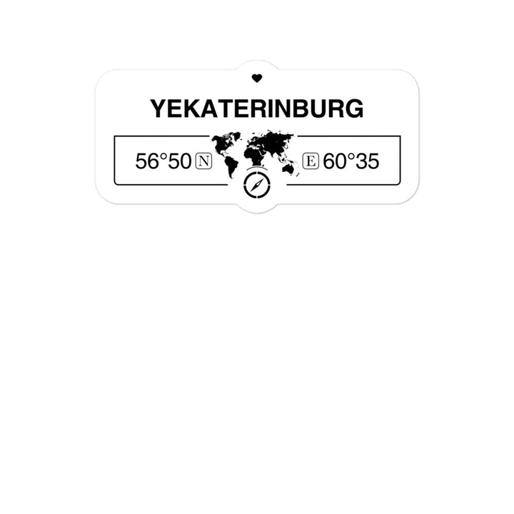 Yekaterinburg, Sverdlovsk Oblast 2 x 5.5" Inch Stickers Gift with Map Coordinates #REF2748F6546