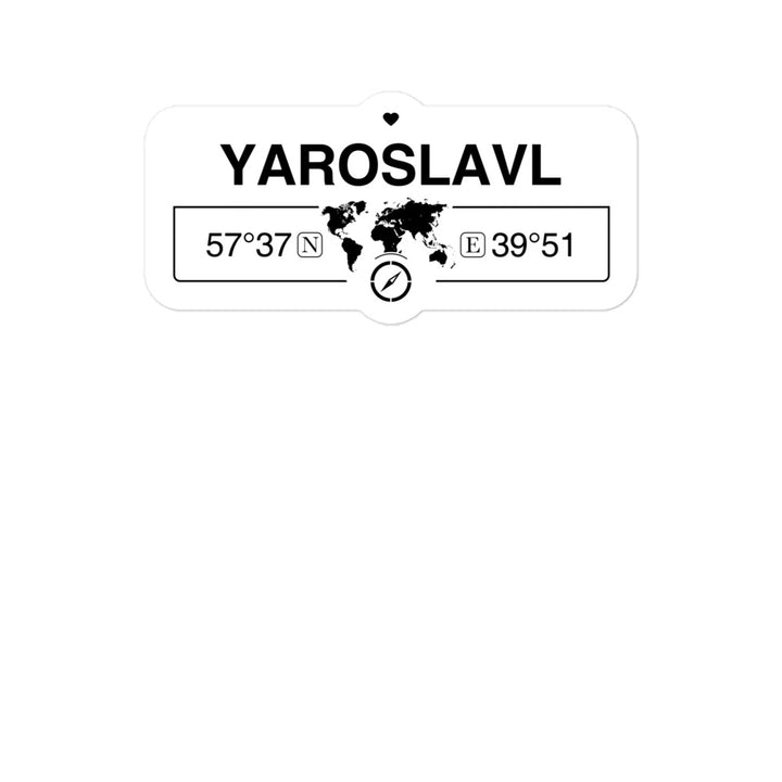 Yaroslavl, Oblast 2 x 5.5" Inch Stickers Gift with Map Coordinates #REF2748F6546