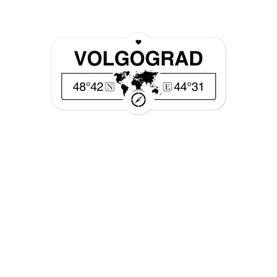 Volgograd, Oblast 2 x 5.5" Inch Stickers Gift with Map Coordinates #REF2748F6546