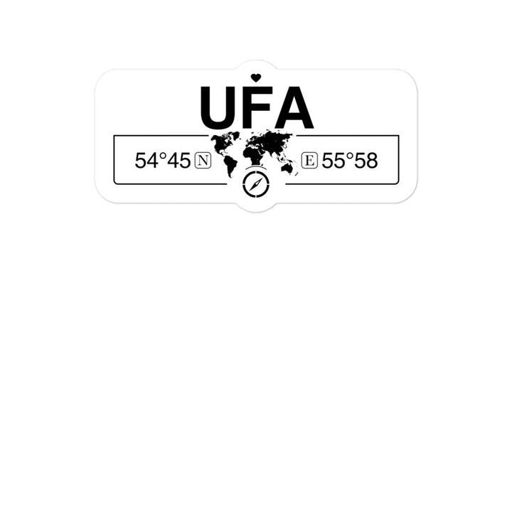 Ufa, Bashkortostan 2 x 5.5" Inch Stickers Gift with Map Coordinates #REF2748F6546
