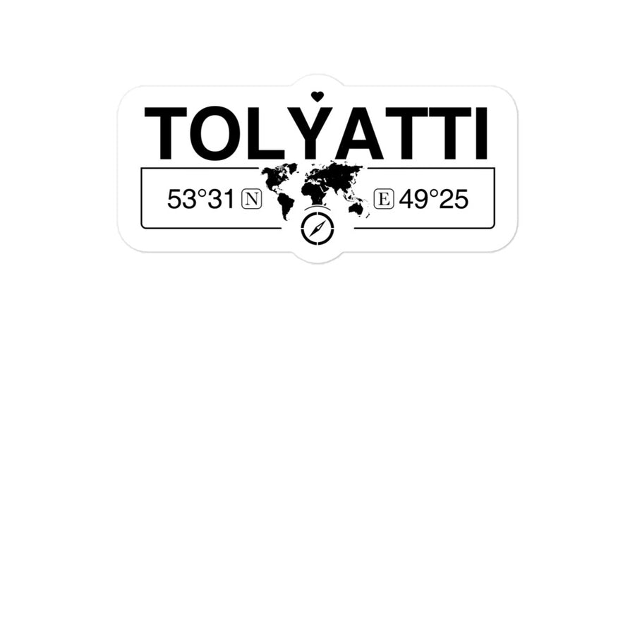 Tolyatti, Samara Oblast 2 x 5.5" Inch Stickers Gift with Map Coordinates #REF2748F6546