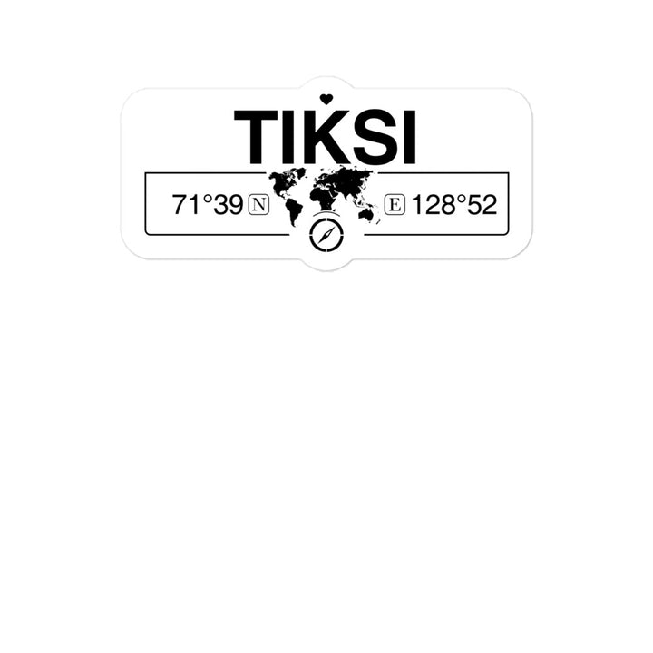 Tiksi, Sakha Republic 2 x 5.5" Inch Stickers Gift with Map Coordinates #REF2748F6546