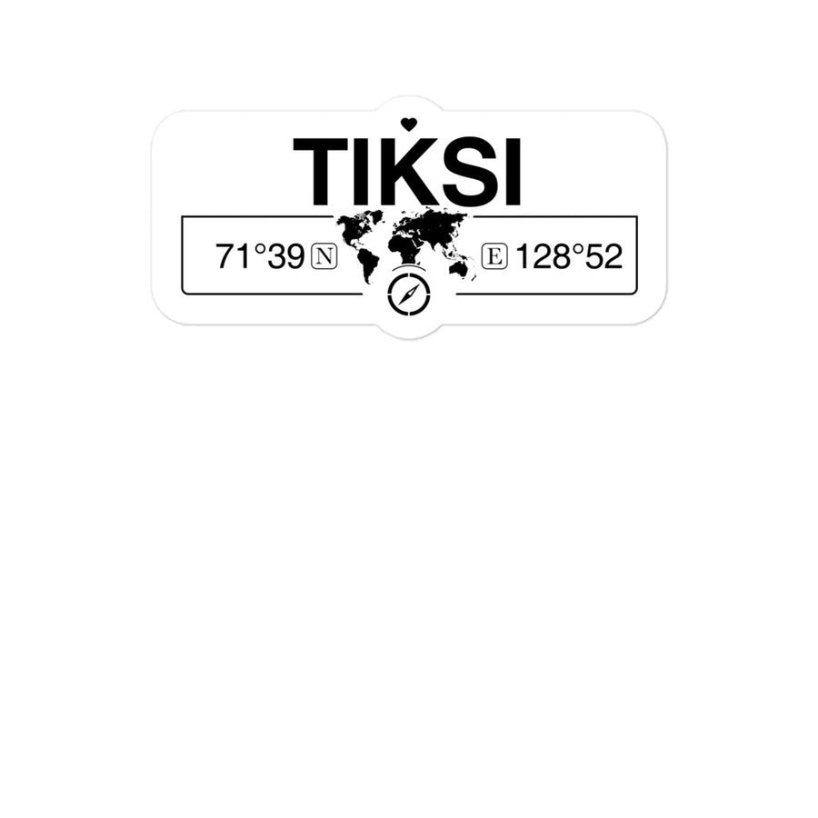 Tiksi, Sakha Republic 2 x 5.5" Inch Stickers Gift with Map Coordinates #REF2748F6546