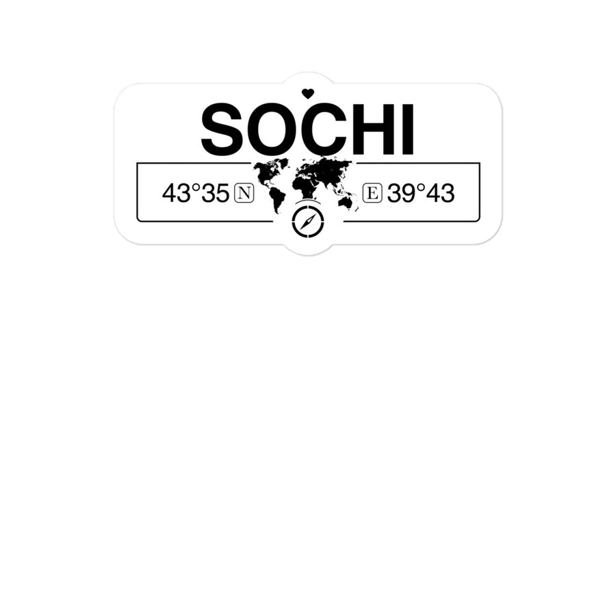 Sochi, Krasnodar Krai 2 x 5.5" Inch Stickers Gift with Map Coordinates #REF2748F6546