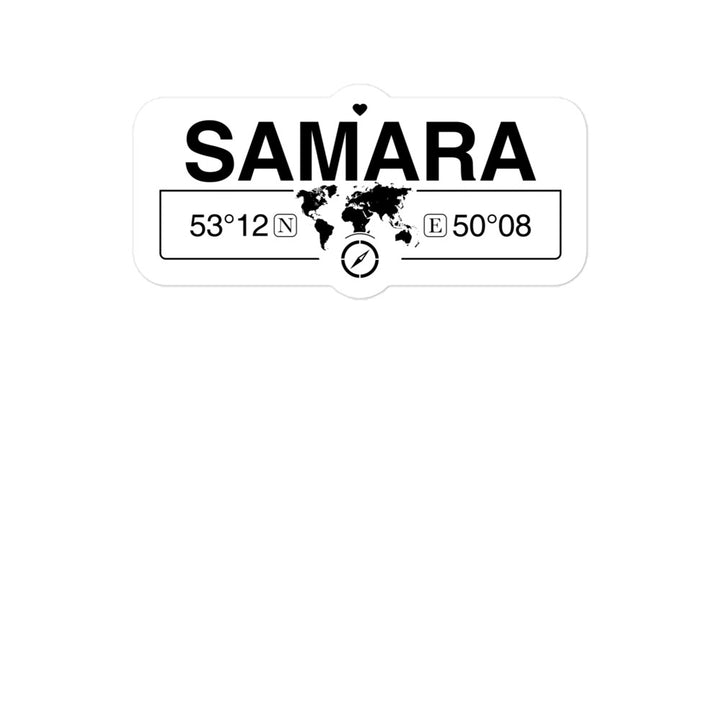 Samara, Oblast 2 x 5.5" Inch Stickers Gift with Map Coordinates #REF2748F6546