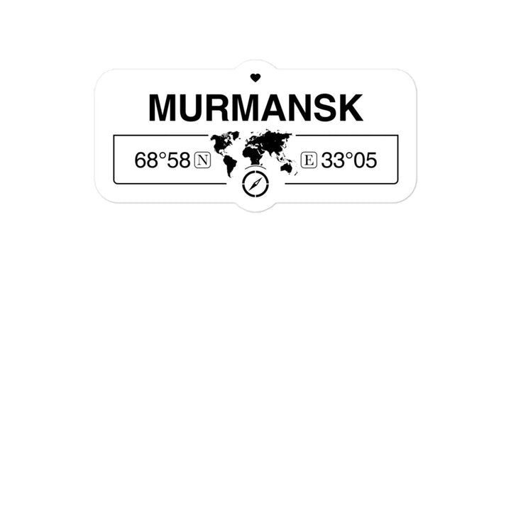 Murmansk, Oblast 2 x 5.5" Inch Stickers Gift with Map Coordinates #REF2748F6546