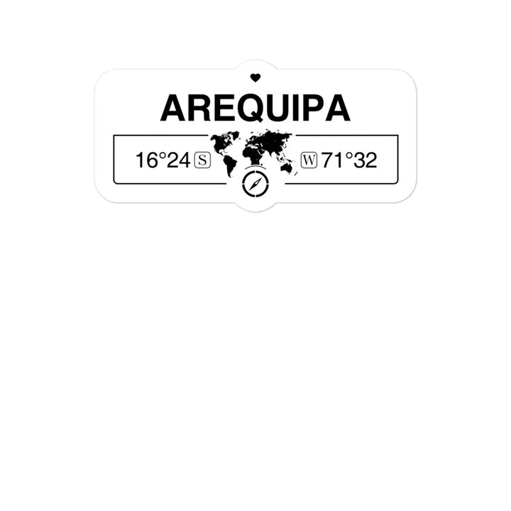 Arequipa, Peru 2 x 5.5" Inch Stickers Gift with Map Coordinates #REF2748F6546