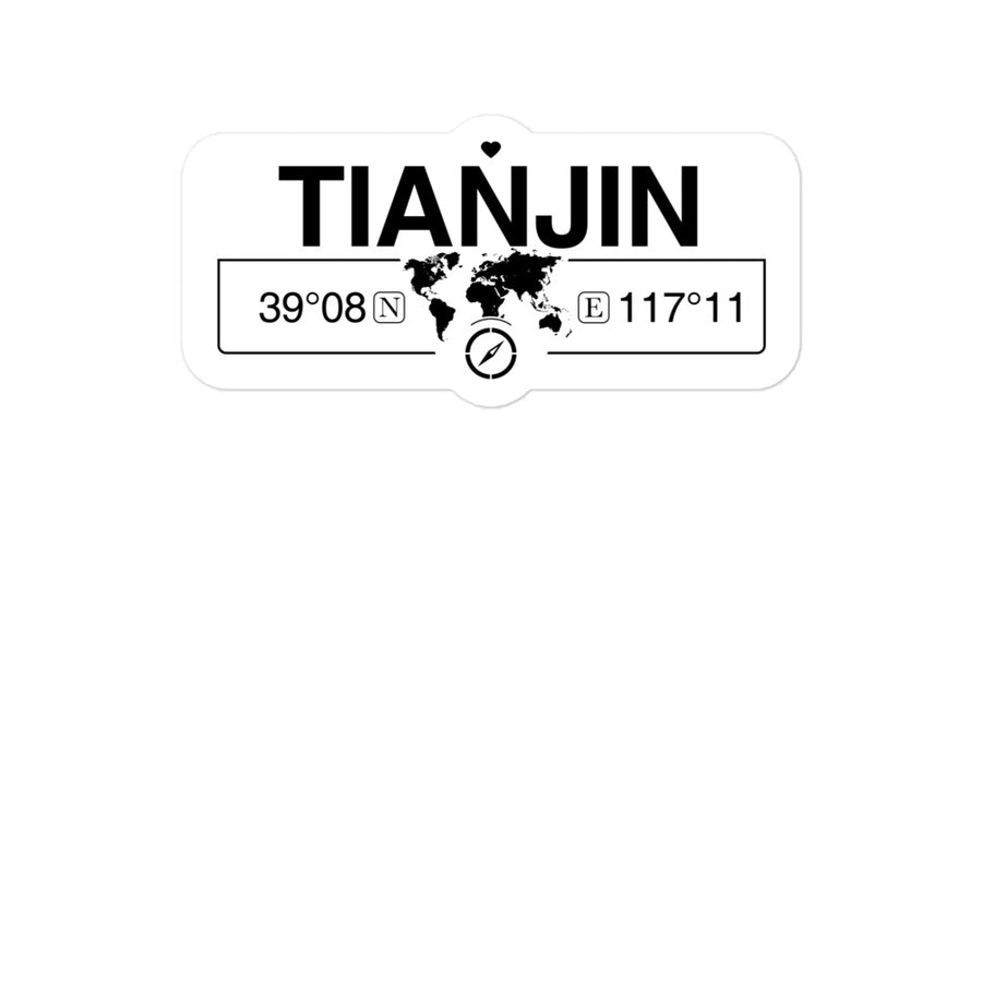 Tianjin, People's Republic of China 2 x 5.5" Inch Stickers Gift with Map Coordinates #REF2748F6546